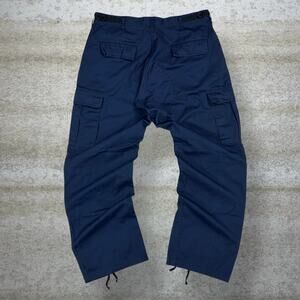 Vintage 90s Military Tactical Pants 36x30 Baggy Navy Blue Double Knees Large